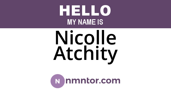 Nicolle Atchity