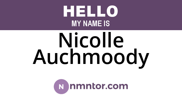 Nicolle Auchmoody