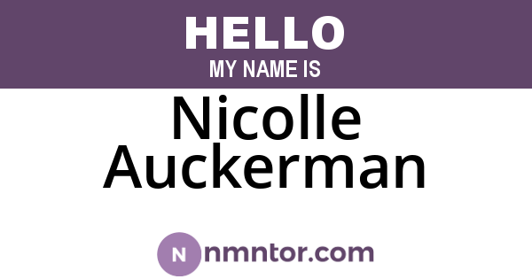 Nicolle Auckerman