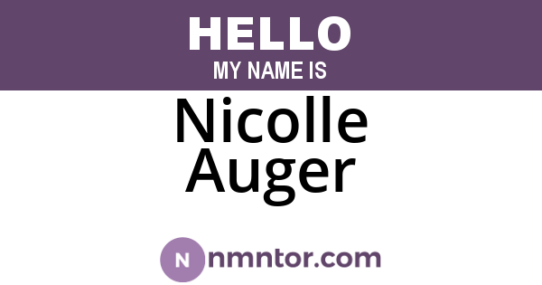 Nicolle Auger