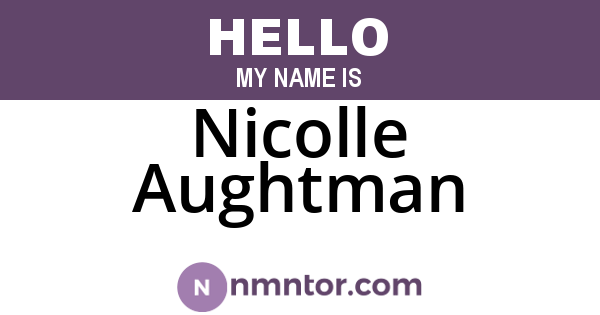 Nicolle Aughtman