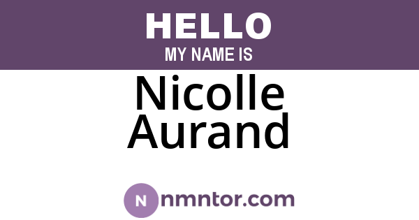 Nicolle Aurand