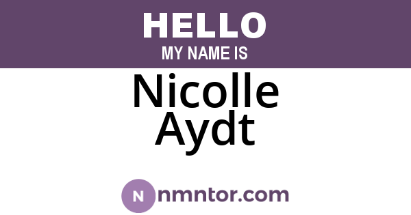 Nicolle Aydt