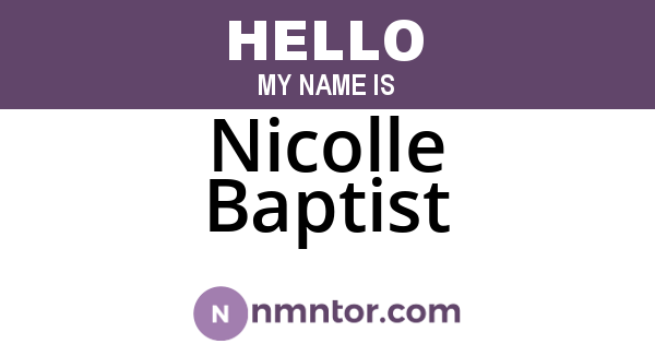 Nicolle Baptist