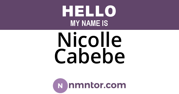 Nicolle Cabebe