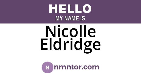 Nicolle Eldridge
