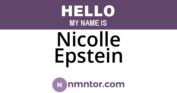 Nicolle Epstein