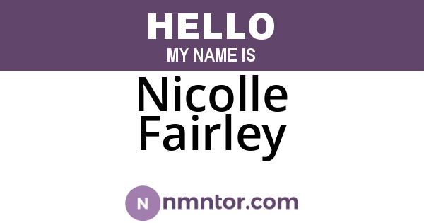 Nicolle Fairley