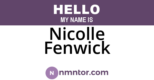 Nicolle Fenwick