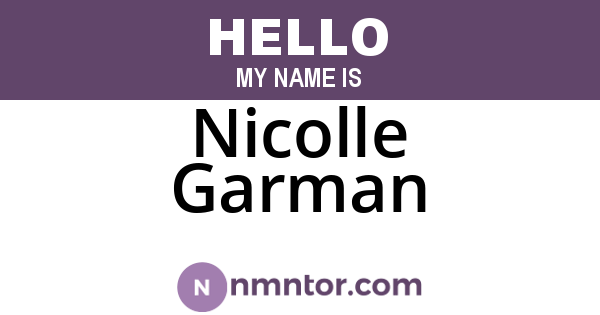 Nicolle Garman