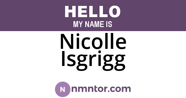 Nicolle Isgrigg