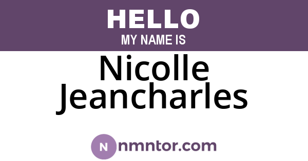 Nicolle Jeancharles