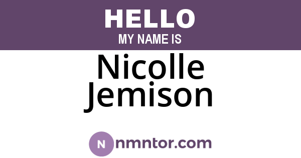 Nicolle Jemison