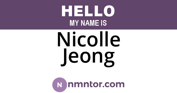 Nicolle Jeong