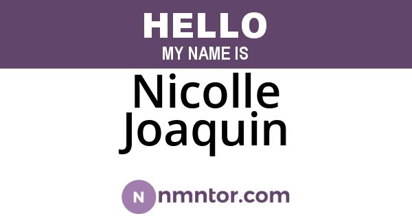 Nicolle Joaquin