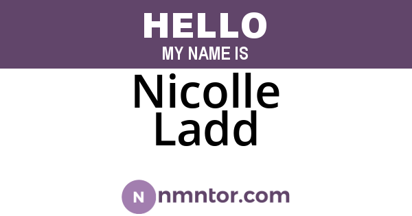 Nicolle Ladd