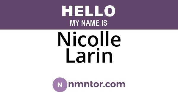 Nicolle Larin