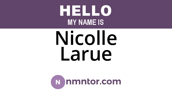 Nicolle Larue