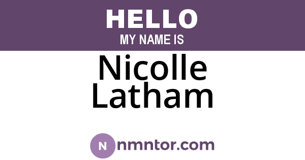 Nicolle Latham