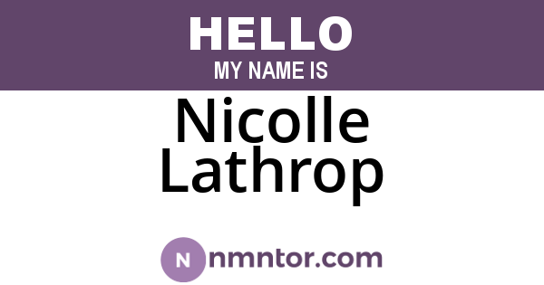 Nicolle Lathrop