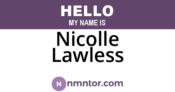 Nicolle Lawless