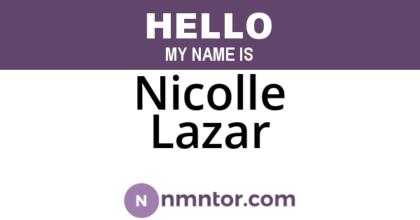 Nicolle Lazar