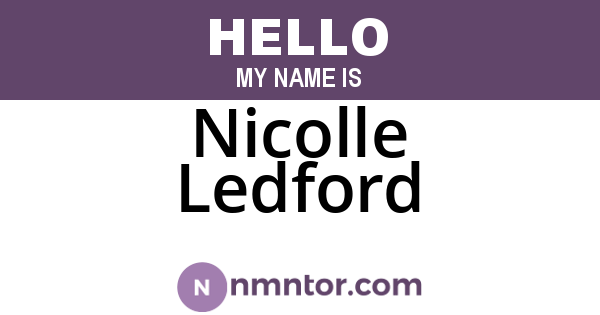 Nicolle Ledford
