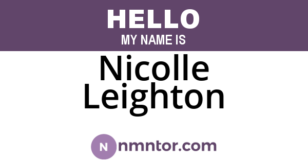 Nicolle Leighton