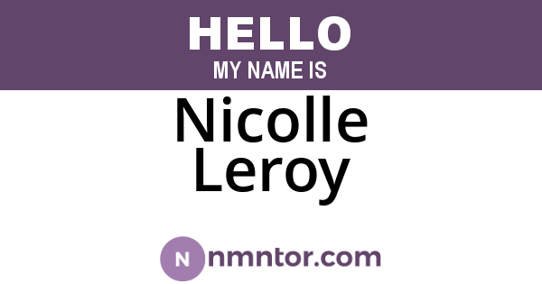 Nicolle Leroy