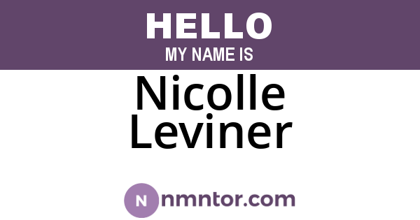 Nicolle Leviner