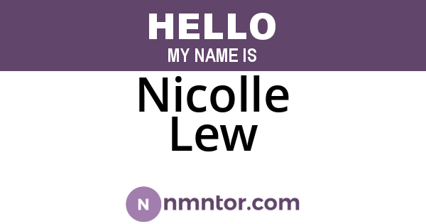 Nicolle Lew