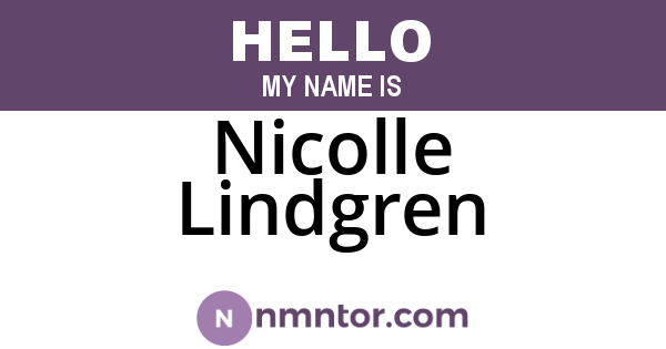 Nicolle Lindgren