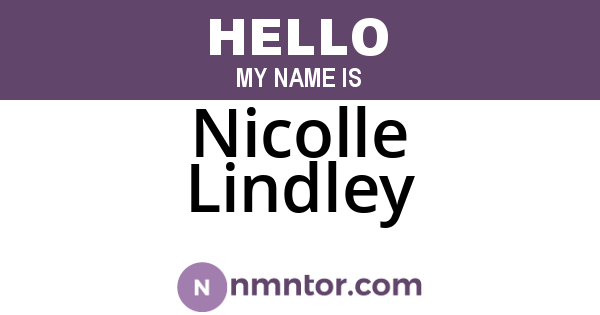 Nicolle Lindley