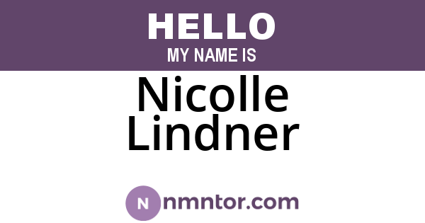 Nicolle Lindner