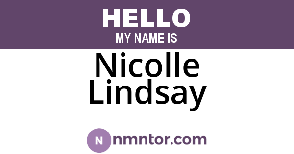 Nicolle Lindsay