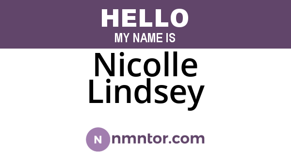 Nicolle Lindsey