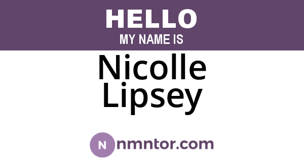 Nicolle Lipsey