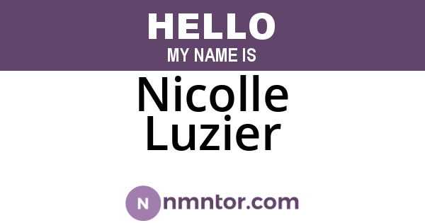Nicolle Luzier
