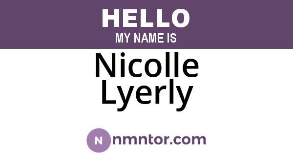 Nicolle Lyerly