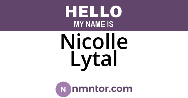 Nicolle Lytal