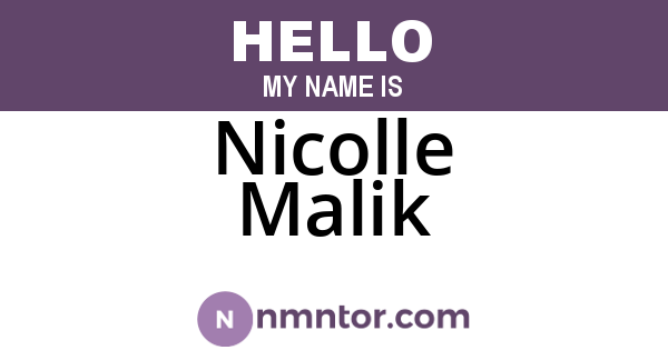 Nicolle Malik