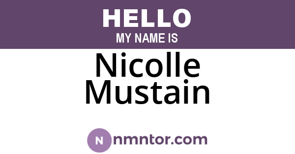 Nicolle Mustain