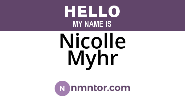 Nicolle Myhr