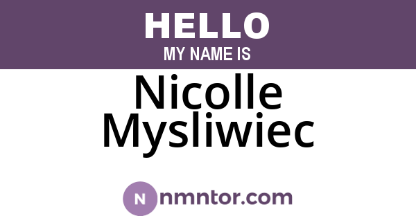 Nicolle Mysliwiec