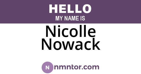 Nicolle Nowack
