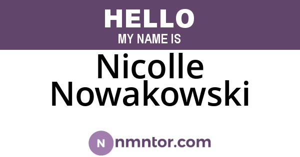 Nicolle Nowakowski