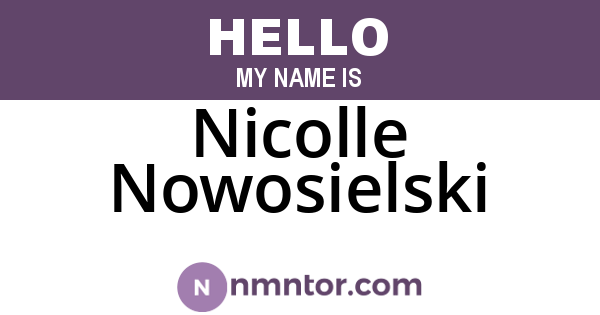 Nicolle Nowosielski