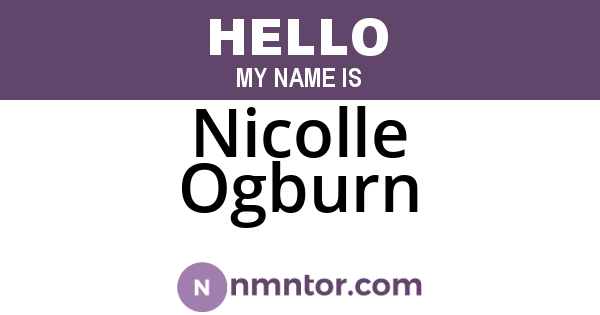 Nicolle Ogburn