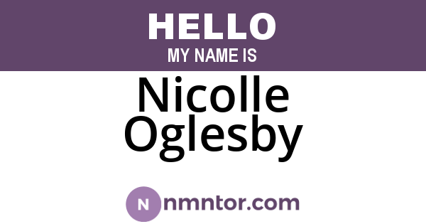 Nicolle Oglesby