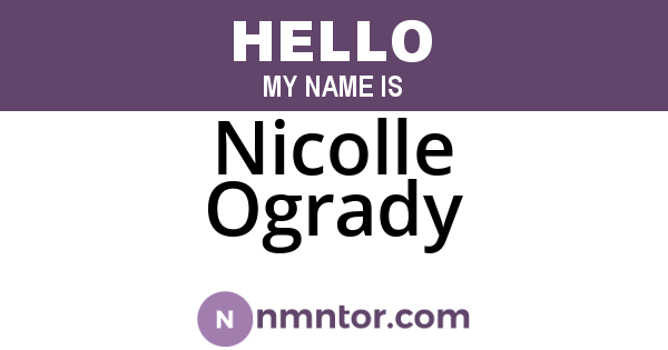 Nicolle Ogrady